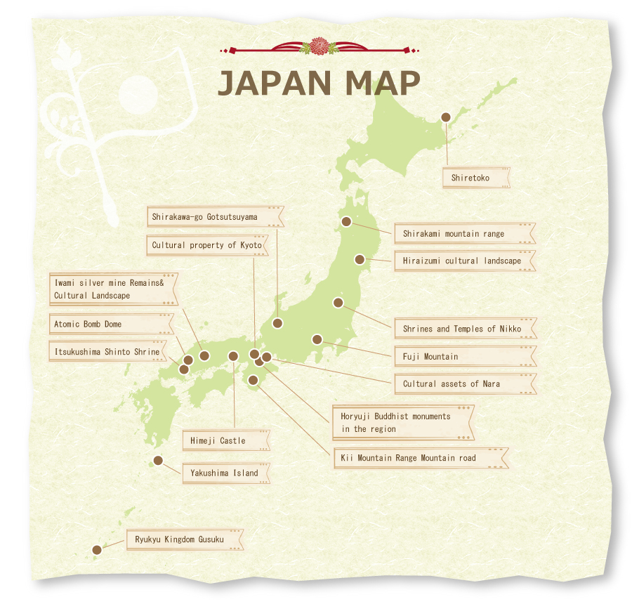Unesco japan map